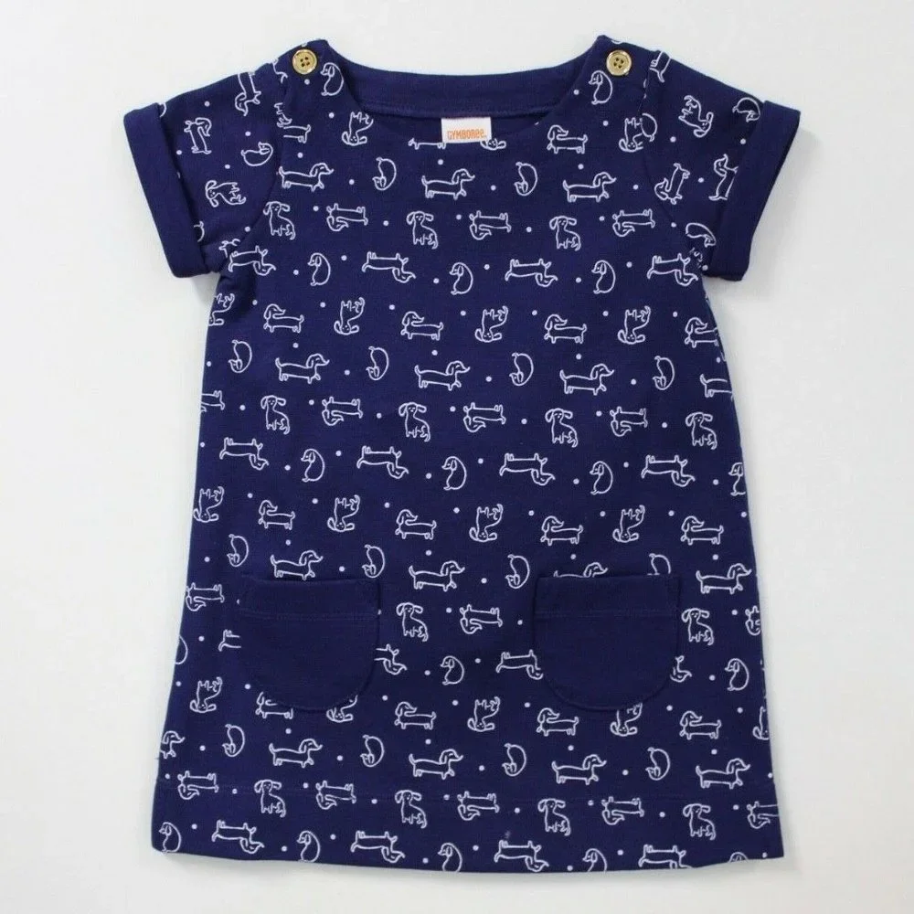 Gymboree Puppy Print Dress with Diaper Cover Size 12M-18M